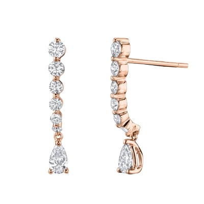 925 स्टर्लिंग सिल्वर व्हाइट Pear Drop Cubic Zircon Earrings for Customer Needs