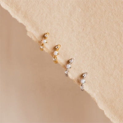 925 Sterling Silver 18k Gold Plated Huggies Earrings for Women Birthday Jewelry