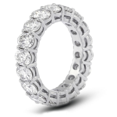 925 स्टर्लिंग सिल्वर 4 मिमी CZ Eternity Band रिंग इको-फ्रेंडली हाँ Plating Rose Gold