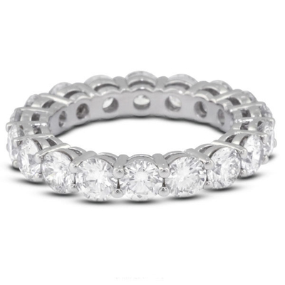 925 स्टर्लिंग सिल्वर 4 मिमी CZ Eternity Band रिंग इको-फ्रेंडली हाँ Plating Rose Gold
