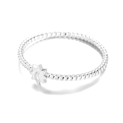 925 स्टर्लिंग सिल्वर चांद सूरज की अंगूठी 18K गोल्ड प्लेटेड यूनिसेक्स आभूषण