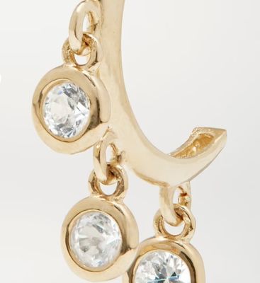 14K सोने से ढंके पीतल के हुप झुमके