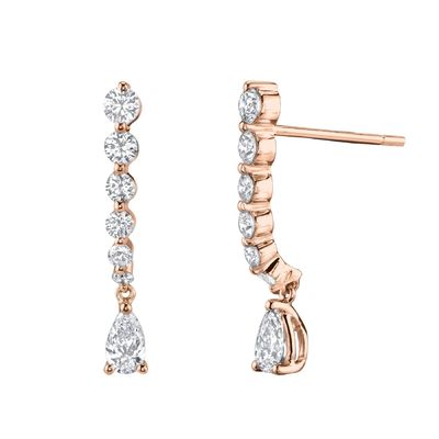 925 स्टर्लिंग सिल्वर व्हाइट Pear Drop Cubic Zircon Earrings for Customer Needs