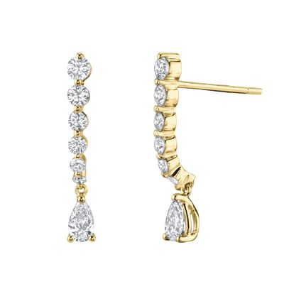 925 स्टर्लिंग सिल्वर व्हाइट Pear Drop Cubic Zircon Earrings for Customer Needs