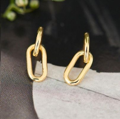 शादी का अवसर सरल चांदी केबल लिंक स्टड बालिका 30 मिमी ऊंचाई सुरुचिपूर्ण डिजाइन