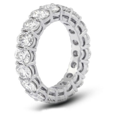 925 स्टर्लिंग सिल्वर 4 मिमी CZ Eternity Band रिंग इको-फ्रेंडली हाँ Plating Rose Gold