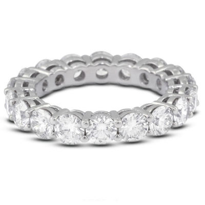 925 स्टर्लिंग सिल्वर 4 मिमी CZ Eternity Band रिंग इको-फ्रेंडली हाँ Plating Rose Gold