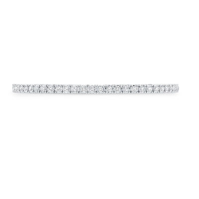 Custom White Cubic Zircon Rhodium Plated Statement Sparkling Women's Bangle Bracelet for Wedding