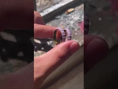 925 स्टर्लिंग सिल्वर इनामेल लड़की की अंगूठी 18K स्वर्ण चढ़ाना अनंत काल के साथ हस्तनिर्मित